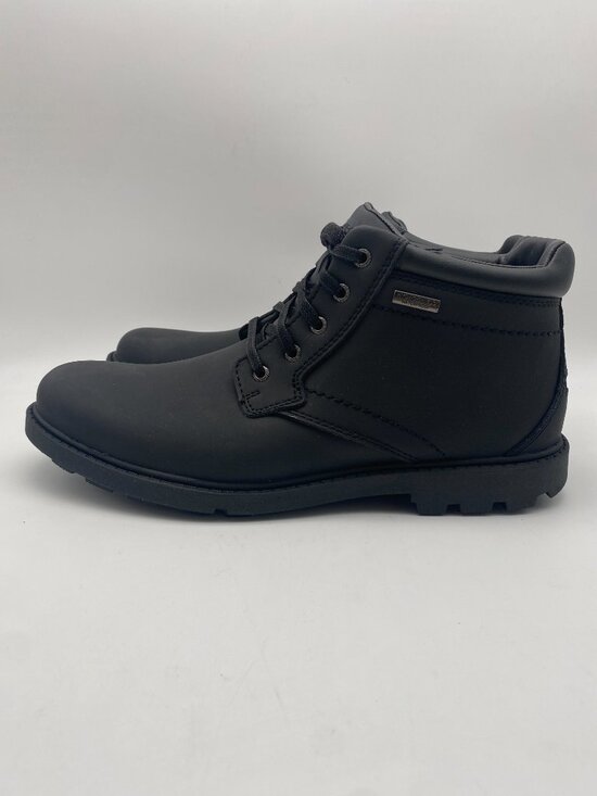 ROCKPORT SS PLAIN TOE BOOT BLACK #A13714 MEN\'S SIZE 8.5W